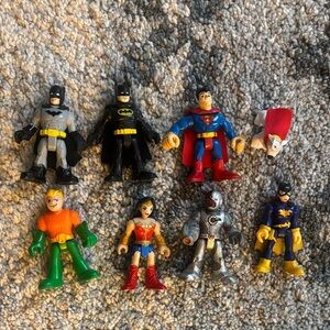 DC Heroes Mini Action Figures Set - Black, Blue, Red, Green